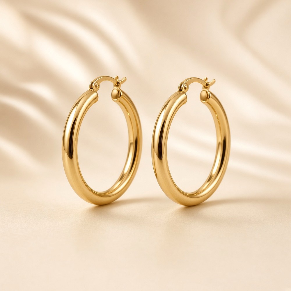 گوشواره حلقه‌ای ۲۱ عیار
